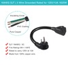 [2 Pack] Flat Plug Short Power Extension Cord - 6inch