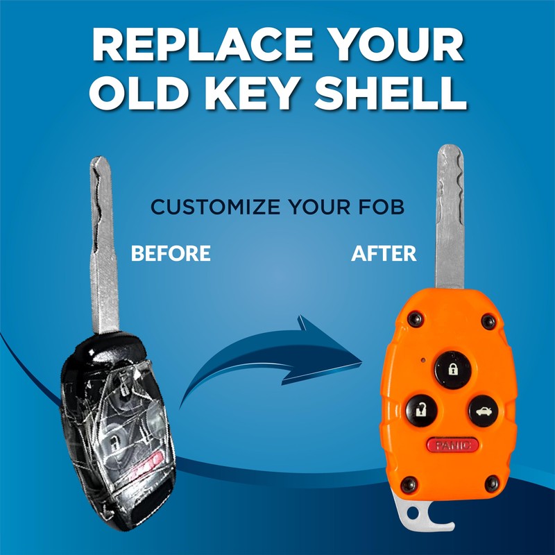USA-Made Honda Key Fob Shell | Crack-Resistant & Durable |