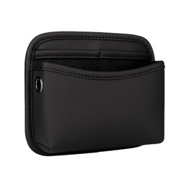 Horktrust Side Pocket for Car Seats, PU Leather Car Side Bag Organiser, Storage Box for Car Seats, Suitable for Storing Mobile Phones and Cards, Black