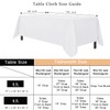2 Pack White Table Cloth for Rectangle Tables,60x102 inch-Washable and