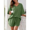 Dokotoo Lounge Sets for Women with Pockets V Neck Short