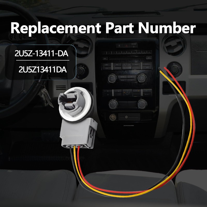 2 Set Turn Signal Light Bulb Socket Angle Connector Wiring