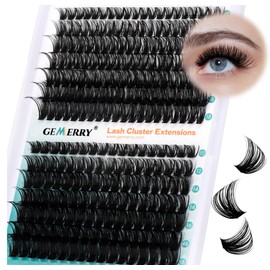 Eyelash Clusters Fluffy Lash Clusters Thick 280pcs Cluster Eyelash Extensions DIY At Home Individual Lashes Cluster Lashes by GEMERRY（60P+80P-10-18mm)
