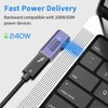 Poyiccot USB C Angle Adapter 240W, USB C Extension Connector,