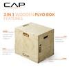 CAP Barbell 3-in-1 Wooden Plyometric Box 20in x 18in x