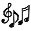 Molded Plastic Musical Notes