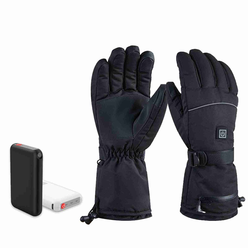 Electric Heated Gloves Waterproof Winter Gloves with 3 Heating Levels