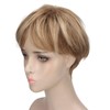 Hair Blonde Human Hair Wigs Pixie Cut Wigs Synthetic Golden