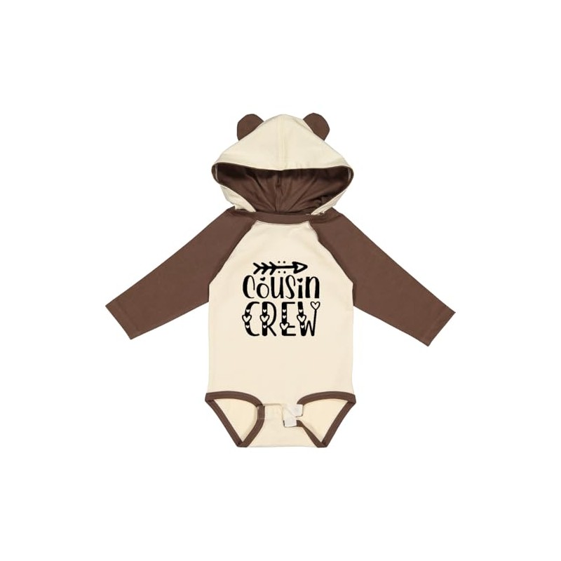 inktastic Cousin Crew Long Sleeve Creeper 12 Months Natural &