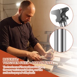 2 Pcs Juice Groove Router Bit Precise Juice Groove Jig with Cylinder Plastic Case Multifunctional Router Bit Set for Cutting Woodworking Project..(Silver,1/4 and 1/2)