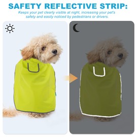 GLIDESMOOTH Dog Raincoat, Waterproof with Reflective Strip, Adjustable Lightweight Raincoat for Large Medium Small Dogs, 2XL Size, Yellow, 1 Pcs