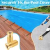 Anglekai 15PCS Pool Cover Anchors Screws, Heavy Duty Swimming Pool