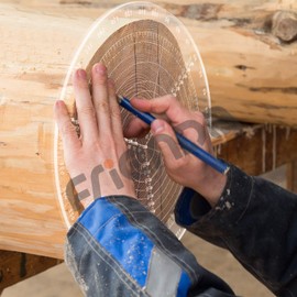 300 mm/ 11.8 Inch Round Center Finder Compass Lathe Centering Tool Circle Gauge for Drawing Circles, Lathe Work and Woodturners, Round Template Clear Acrylic Drawing Circles Diameter