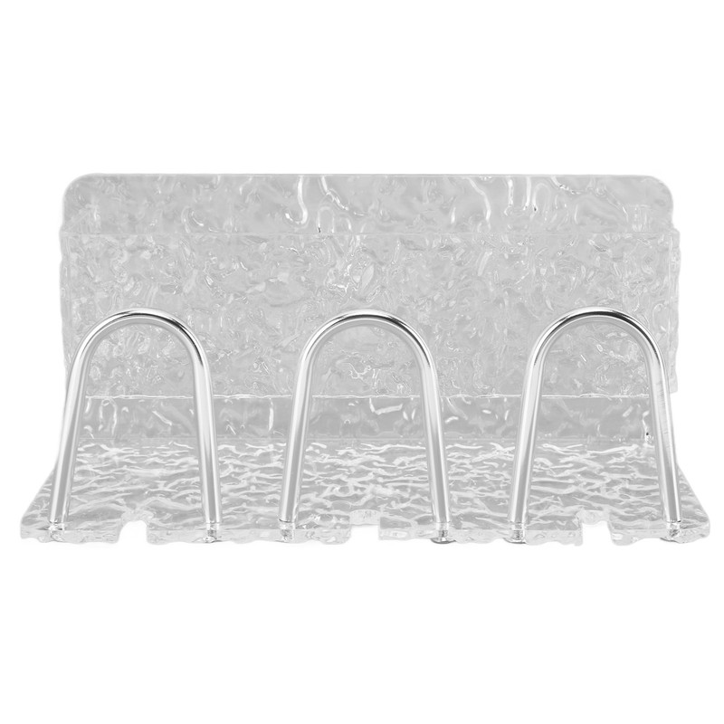 Water Ripple Toothbrush Holder Acrylic Punch Free Wall Mount Toothbrush