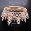 Aprince Dark Gold Round Crystal Tiaras and Crowns for Women,
