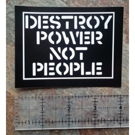 8.5 x 2 inch Crass Anarchy Sticker - Amebix Anarcho Anti Cimex Antisect Aus-Rotten Avskum Axegrinder Black Flag Chaos UK Crust Deviated Instinct Dirt Discharge Disclose Disorder Disrupt Doom
