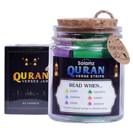 Qur'an Jar - Islamic Gifts, Ramadan Gifts for Women & Men, Gratitude Jar, Ramadan Gift, English Qur'an, Ramadan Reflections
