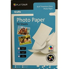 Grafix Photo Paper 50 Sheets 6x4" 220 GSM ( 15CM X 10CM PHOTO PAPER) Dries Instantly