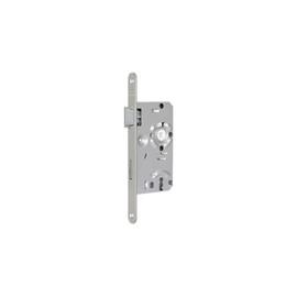 Mortise Lock 0215 BB Rounded, Lock Made of Steel Nickel Silver, Door Lock Interior Door or Room Door, Installation Lock, Lock Insert, Distance 72 mm, Backset 55 mm (Faceplate Width 20 mm, DIN Left)