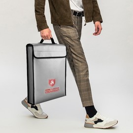 Document Bag Fireproof Waterproof l Document Bag Waterproof Fireproof Bag for Money Document Bag Waterproof for A4 Documents Passport Bank File Money Valuables