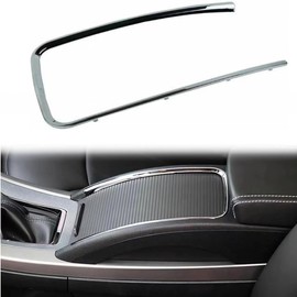 FCBJX for Buick Lacrosse 2009-2013 Center Console Cup Holder Trim Cover Strip Chrome ABS Replace 1168639 Armrest Organizer Storage Box Frame Panel Trim Ring