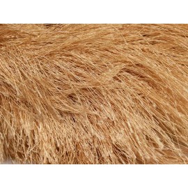 Ice 38Yd Latte Beige Extra Long Eyelash Yarn 42068 Ice Luxurious Blonde Fun Fur 50gr