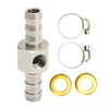 Fuel Line T Fitting Adapter 304 Stainless Steel Pressure Gauge