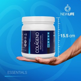 NLS ESSENTIALS COLÁGENO HIDROLIZADO 100% PURO | Sin sabor | Sin azúcar | Sin aditivos | Incluye medida dosificadora para tomar la dosis adecuada | Mezcla con tu bebida favorita