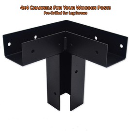 Copper Ridge Outdoors Platform Brackets - (Set of 4) - Elevated Platform Mounts, Powder Coated 11 Gauge Heavy Duty Steel, 4x4 Channels, Elevated Platform for Hunting Blind, Deer Stand Bracket 4x4