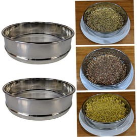 Bandeja De Germinación De Semillas Bandejas De Cultivo De Microgreens 2 PCS Bandejas De Germinación Apilables De Acero Inoxidable Y Hierro Con Bandeja De Germinación De Semillas De Malla Para Jardín