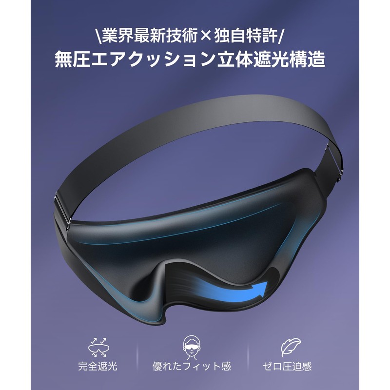 Pursay Eye Mask for Sleep, Zero Pressure, Comfortable Sleep, Sleep
