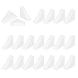 uxcell 60Pcs Triangle Glass Corner Protector, 0.47 x 1.38 Inch Plastic Glass Table Corner Protector Transport Corner Guard for Glass, Ceramics, Wood, and Steel(Right Angle, Clear)