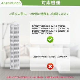 Ecovacs 3 Pack Compatible Slim EcoBax Filter for DEEBOT OZMO Slim10 11 15 DEEBOT U3