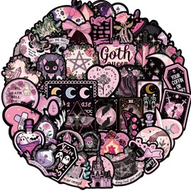Dark Gothic Sticker Pack 50pcs for Water Bottles Laptops Cars Skateboards Mens Cave Decorations