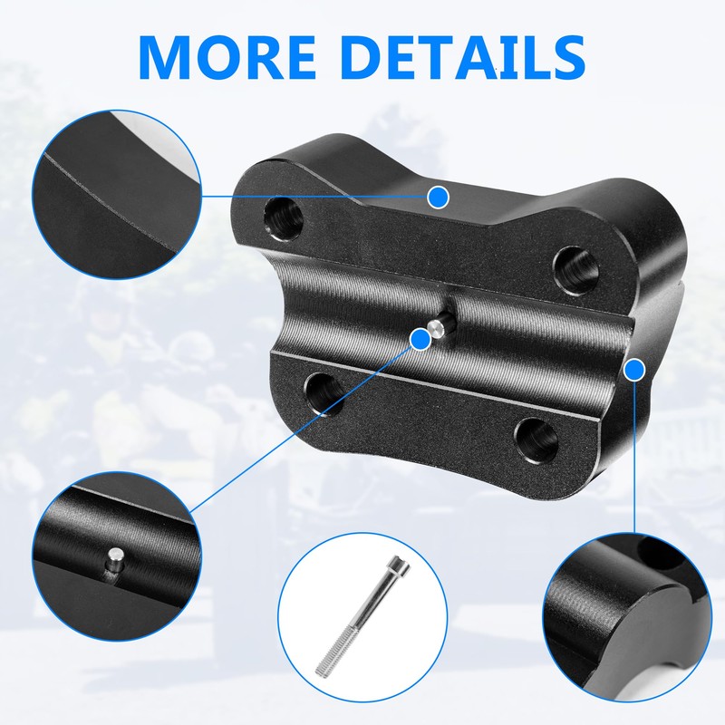 BAKAFOH Aluminum 1 1/4" Rise Handlebar Riser Kit For Can