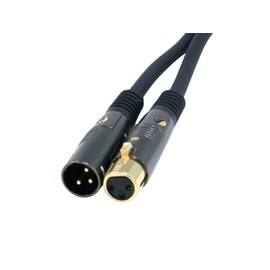 Monoprice XLR Male to XLR Female Cable - 25 Feet - Black, 16AWG, Gold Plated, Microphone & Interconnect - Stage Right Series