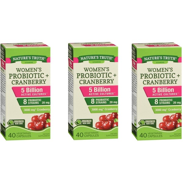 Nature's Truth Vitamins Women's Probiotic + Cranberry 40 ct (3