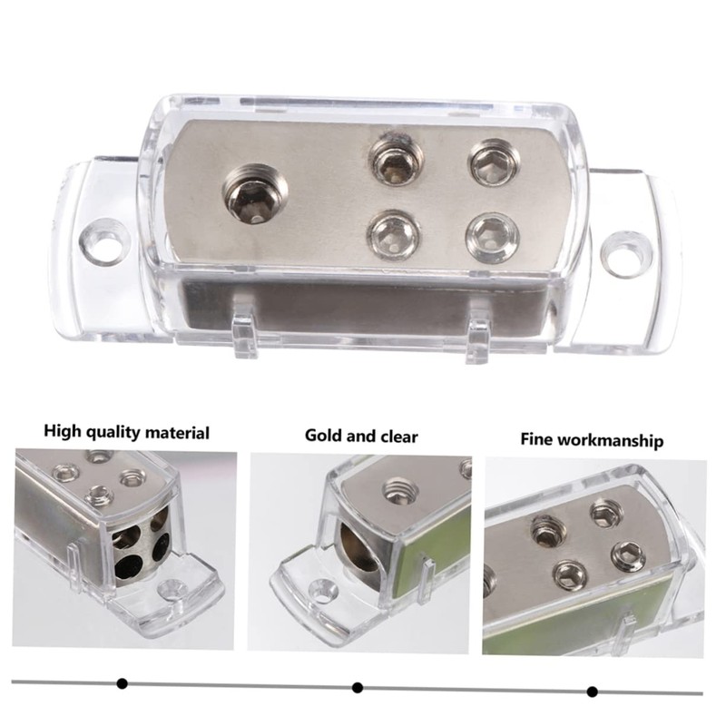 WOFASHPURET 2pcs 4 Audio Splitter Amplifier Power Car Distribution Block