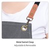 EWIZ Cotton Canvas Apron Adjustable Cross-Back straps with Three Pockets