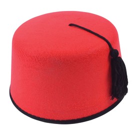 Adult Red Fez Felt Hat (Pack of 1) - Timeless Design, Perfect for Parties, Film & TV, World & Culture, World Book Day, Festivals, & Everyday Use
