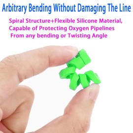 10 Pack Oxygen Tube Support Crimp Straightener, for Portable Oxygen Concentrator Oxygen Tank Oxygen Hose Nasal Cannula Oxygen Tubing Accessories, Hose from Kinking (Black)