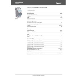 Hager Circuit Breaker Oven Thermostat + 3-Pin B-Type 16 A Quick Connect MBS516