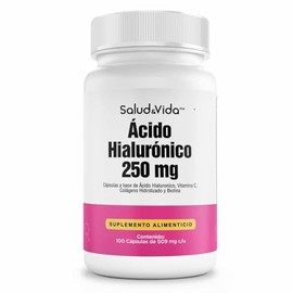Ácido Hialurónico 250 Vitamina Colágeno Biotina 100 Cápsulas Salud Vida