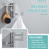APLusee Swivel Towel Hook Polished Chrome, 304 Stainless Steel Triple