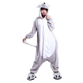 MizHome Lucky Mouse Mascot Collection Unisex Jumpsuit Dress Up Costume M Grey