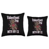 Valentines Day With My Ex Humor Voodoo Throw Pillow