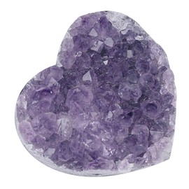 Ipetboom Natural Amethyst Heart Shaped Crystal Stone Decoration Unique Desk Decor for Home Office Beautiful Craftsmanship Safe Durable Material present Idea
