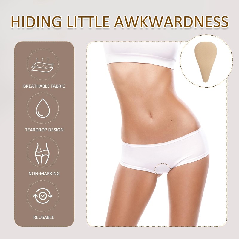 Pack of 3 Cameltoe Inserts, Anti Cameltoe Briefs, Invisible Camel