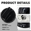 ZNTVW WB03X24759 Range Surface Burner Knob Gas Control Assembly Black