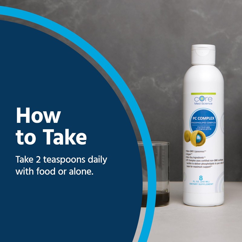 Core Med Science Phosphatidylcholine Supplement, Liposomal PC Complex (8 Fl